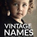 Vintage style photo of a little girl in the 1920s