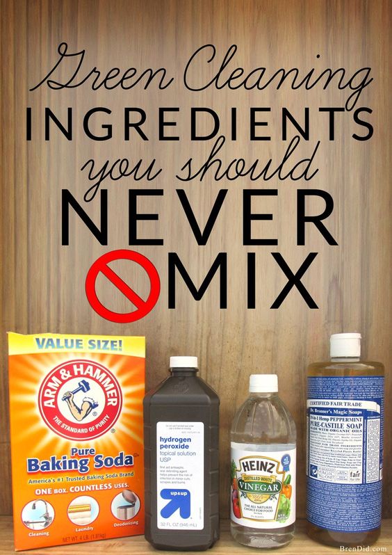 Natural cleaning ingredients you should never mix