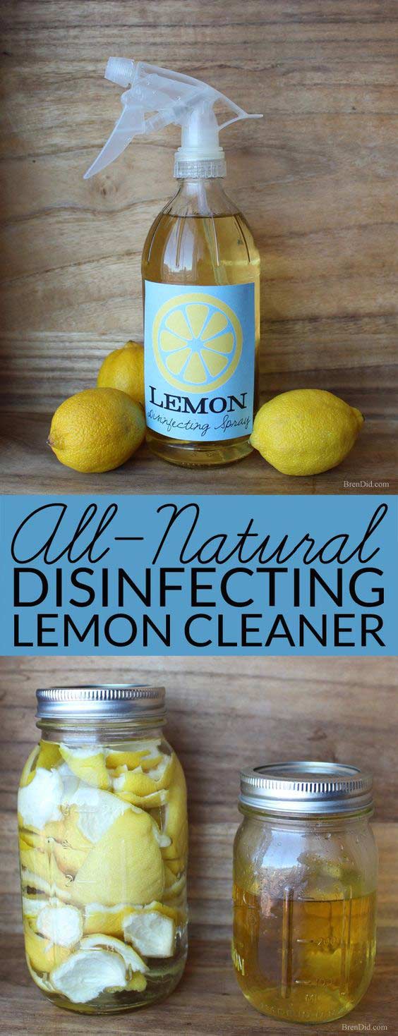 All natural disinfecting lemon cleaner from Bren Did
