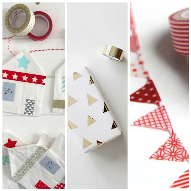 Christmas decorations - traditional DIY homemade Christmas decorations for the home to make yourself and with kids. A wide range of vintage and Scandinavian inspired Christmas decoration crafts and ideas including Christmas card trees, Christmas cards plus Advent Calendars Christmas gift wrap and Christmas gift tags. All made with wash tape #christmas #christmascrafts #christmasdecorations #christmasideas