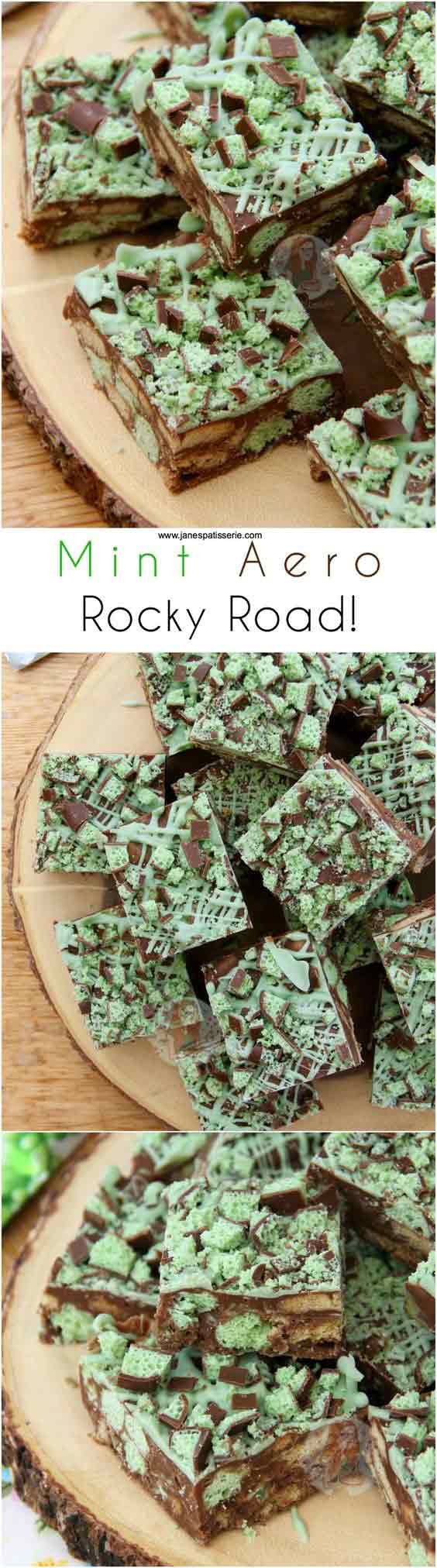 Christmas peppermint recipes - mint rocky road #peppermint