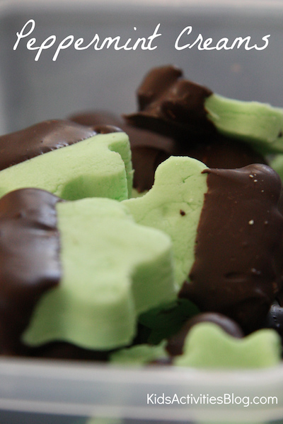 Chocolate dipped peppermint creams