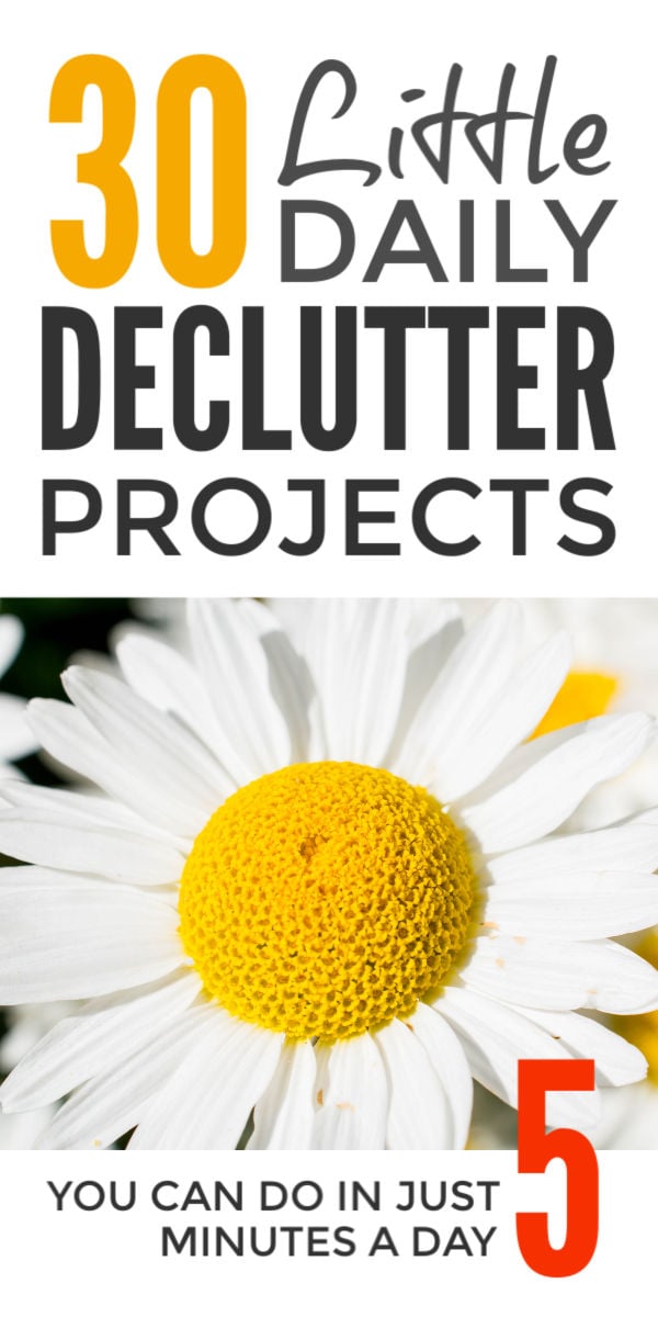 Declutter and organize your home when you are feeling overwhelmed and the Konmari decluttering method is not working. The simple daily declutter ideas, tips and challenges will have your kitchen & bedroom clutter free. And despite what Marie Kondo says will only take 5 minutes a day #declutter #decluttering #organize #clutterfree #decluttertips #declutterchallenge #mariekondo #konmari  