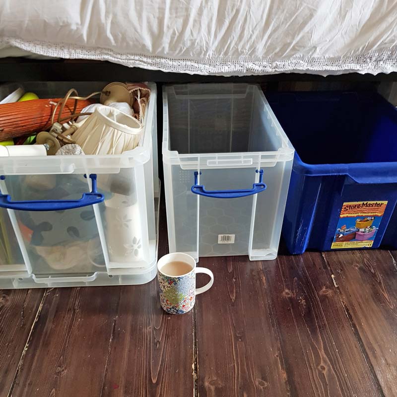 Declutter your boxes - use this simple declutter trick to banish all the boxes overwhelming your home #declutter #simplify #organize