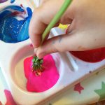 Painting With Flowers For Kids