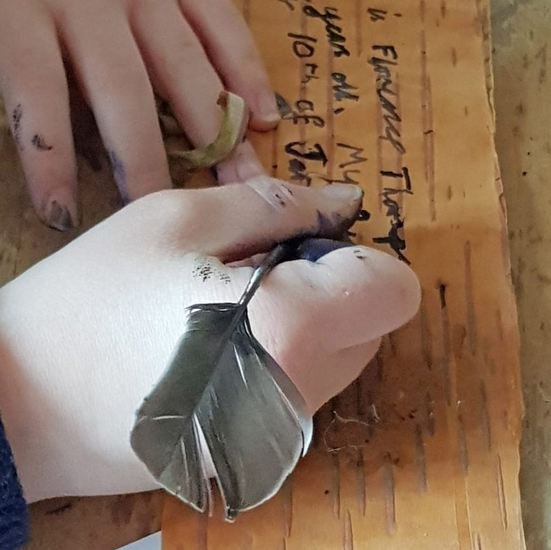 A beautifully simple craft that lets kids explore the awesome bark of the silver birch tree which unusually actually performs photosynthesis #trees #naturecrafts #naturelover #plantscience #photosynthesis #feathers #nature