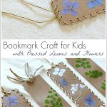 Flower crafts for kids - lovely pressed flower bookmarks that make perfect mother days presents #flowers #craftsforkids #mothersday