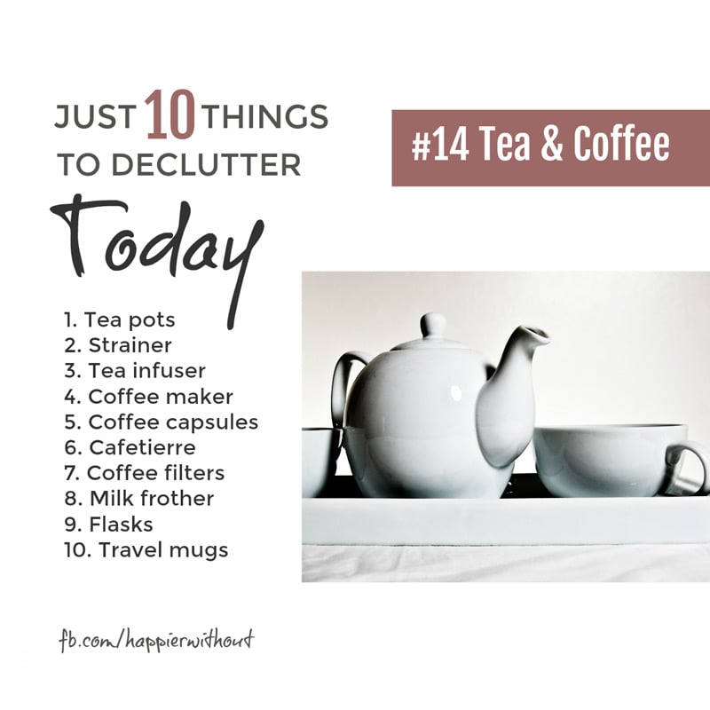 We all like a good cuppa don't we? But do really need so many different pots and gadgets for making a simple cup of tea or coffee. Let some go ... #declutter #minimalist #livewithless