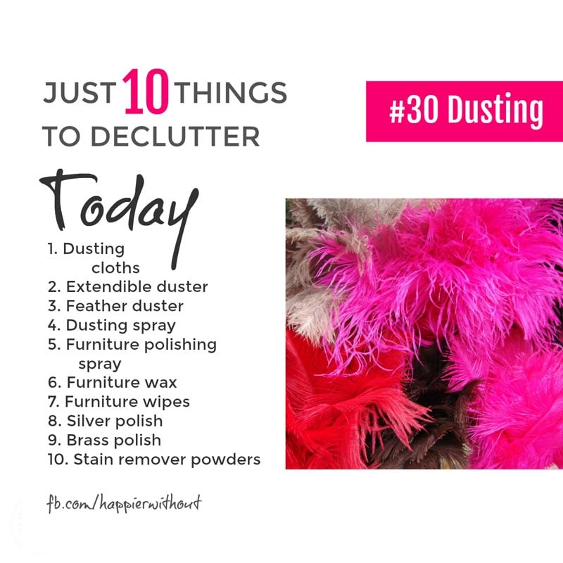 Dusting's pretty simple right? So why have we all got so many products and polishes cluttering up the cleaning cupboard. Keep it simple, let them go ... #declutter #cleaning #organize