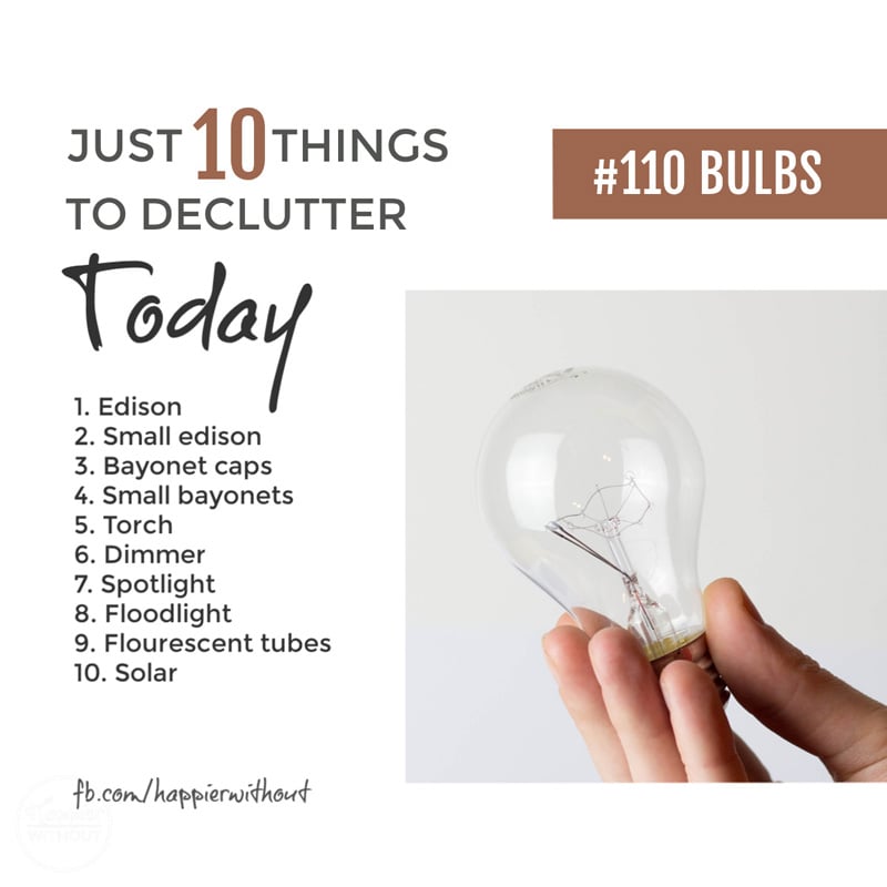 Declutter light bulbs