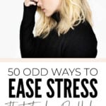 Woman holding her forehead