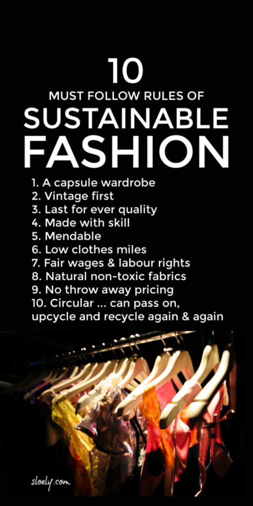 Slow Sustainable Fashion Rules