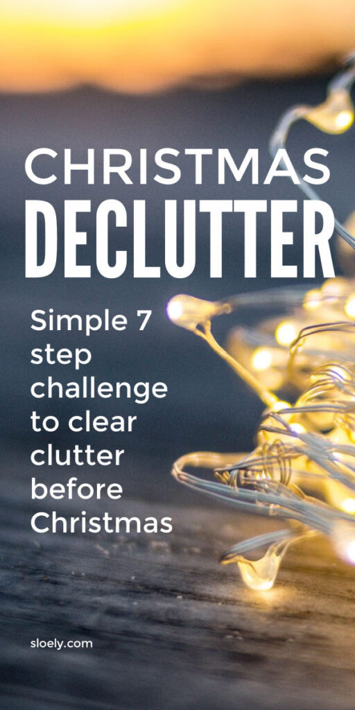 Before Christmas Declutter Challenge