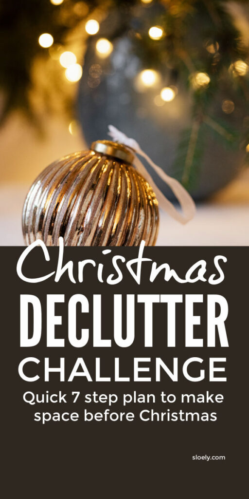 Before Christmas Declutter Challenge