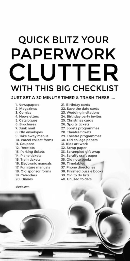 How To Get Rid Of Paper Clutter