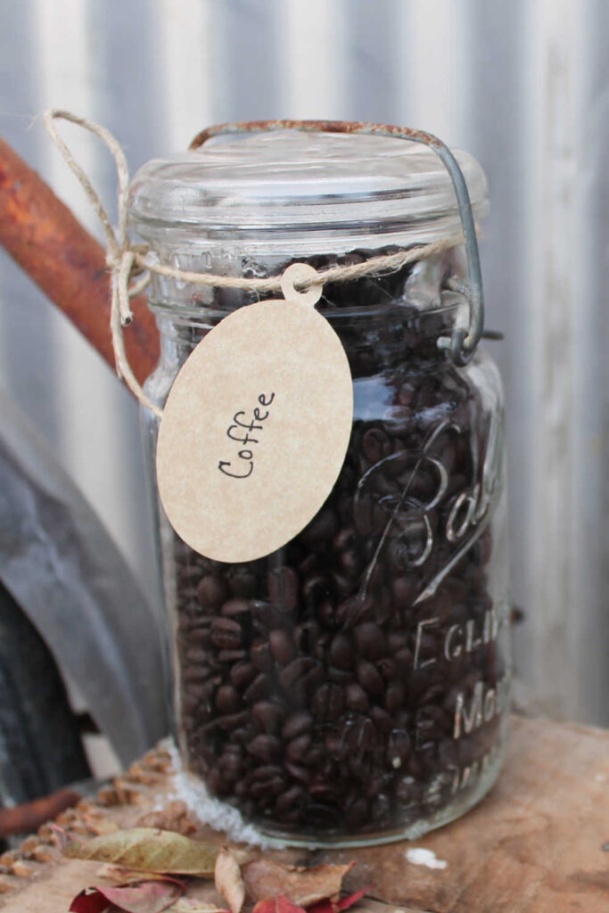Mason Jar Gift Idea- Coffee Beans
