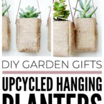 Upcycled Planter Baskets As DIY Garden Gifts