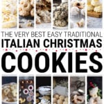 Collage of traditional Italian Christmas Cookies