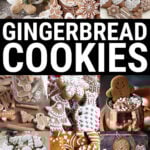 Collage of gingerbread cookies