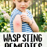 Young girl with wasp sting