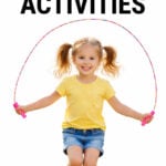 Young girl skipping with a rope