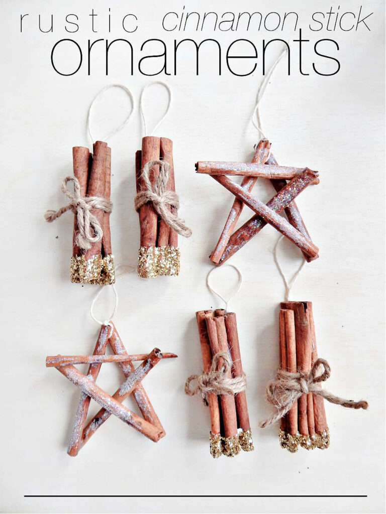 Rustic Christmas Ornaments From Cinnamon Sticks
