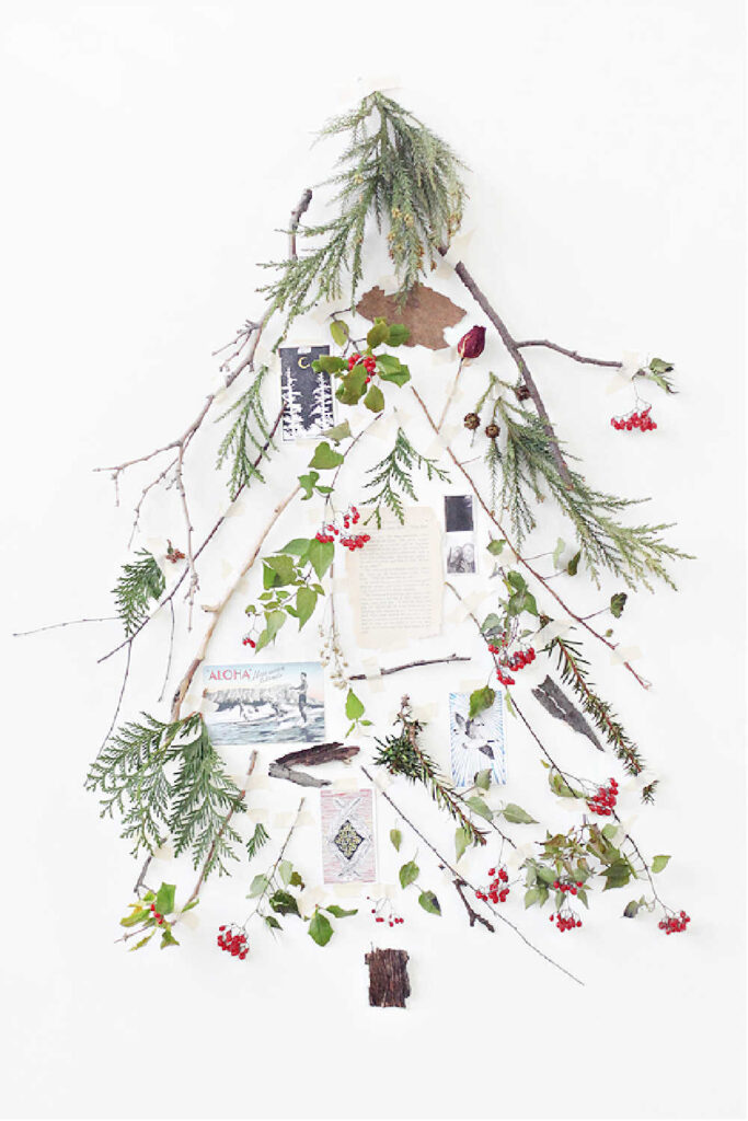 Natural Wall Christmas Tree For Small Spaces