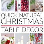 Quick Natural Christmas Table Decorations