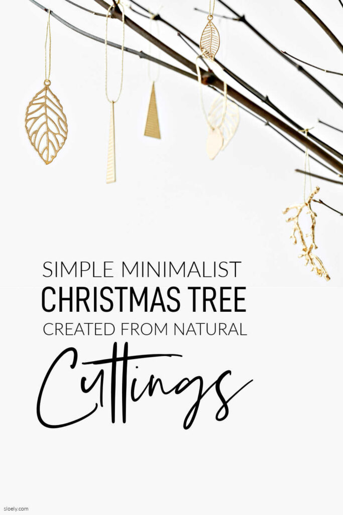 Simple Minimalist Christmas Tree Created From Cuttings