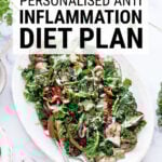 Kale salad on white plate