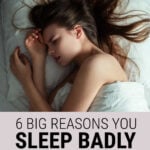 Young woman sleeping badly