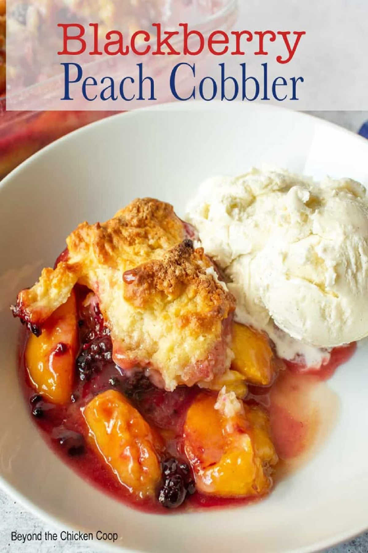 Blackberry & peach cobbler
