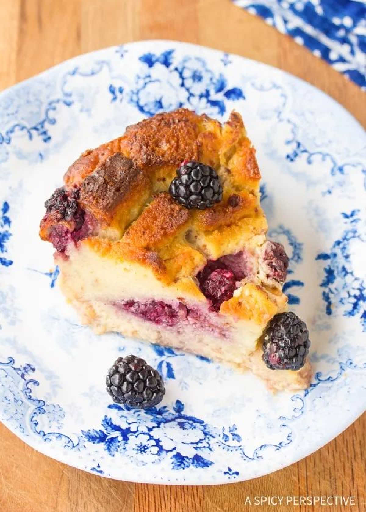 Blackberry Bread Pudding