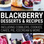 Collage of blackberry recipes
