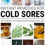 Collage of natural cold sore remedies