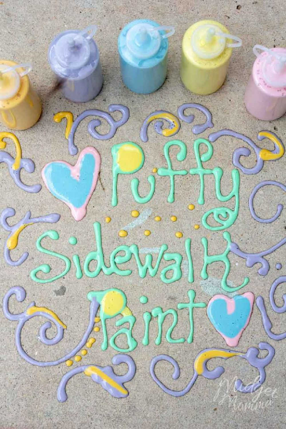 Puffy sidewalk paint
