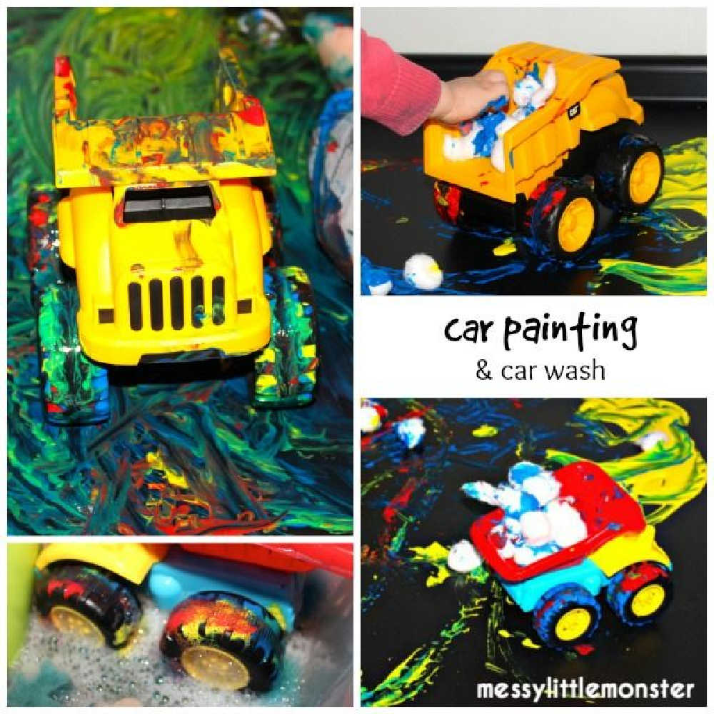 Car painting ideas for kids