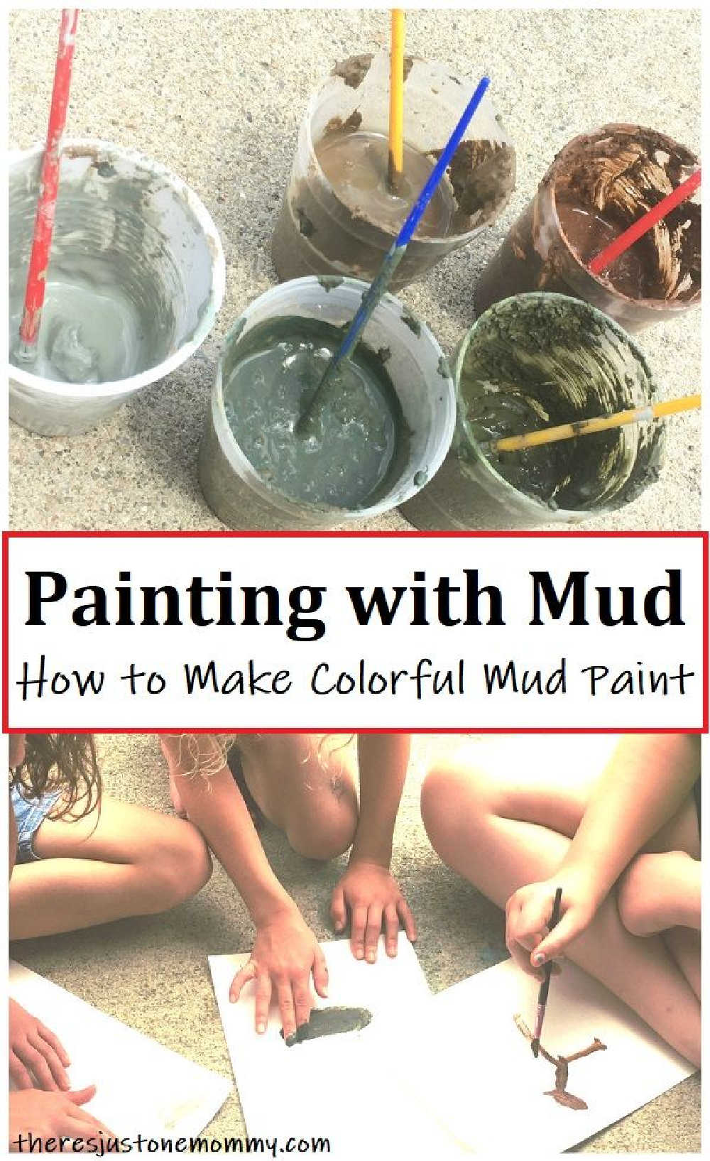 Mud Painting Outdoors For Kids