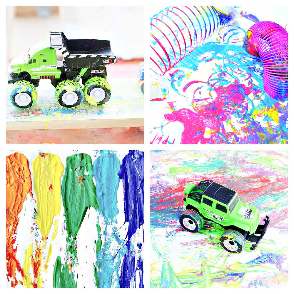 Outdoor Painting Ideas For Kids - Cars, Trikes & Trucks