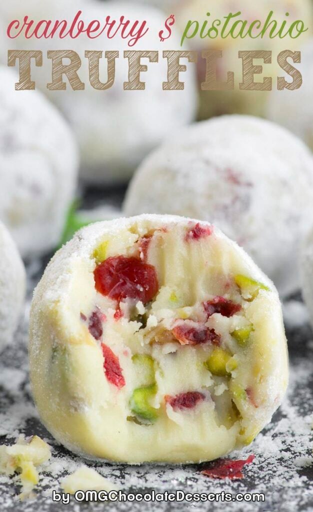 Cranberry And Pistachio Christmas Truffles