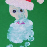 Footprint Christmas Card For Kids To Make - Santa