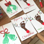 Footprint Christmas Cards For Kids To Make