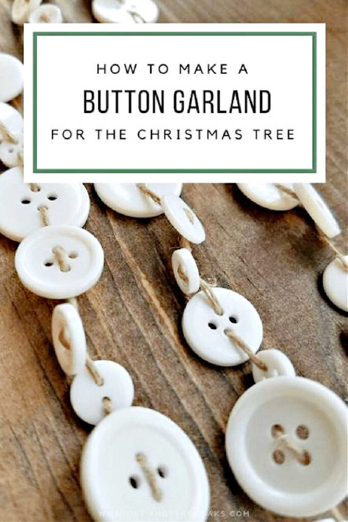 Homemade Christmas Ornaments - Button Garland