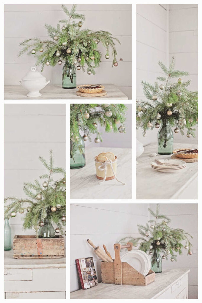 Minimalist Tabletop Christmas Tree From Cuttings