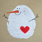 Potato Print Christmas Cards Kids Can Make - Snowmen