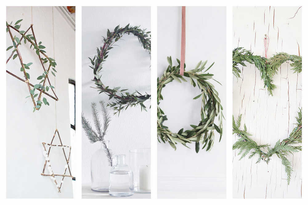 Simple Minimalist Christmas Wreaths