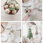 Simple Minimalist Scandinavian Christmas Table Decorations