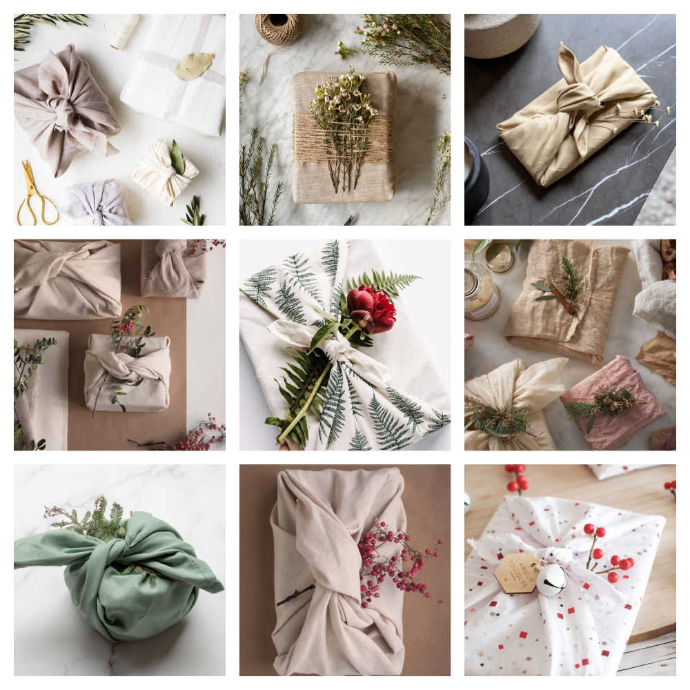 Simple Reusable Christmas Gift Wrap