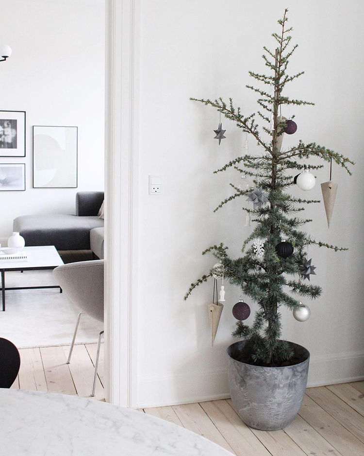 Slim Pencil Christmas Tree For Hallway