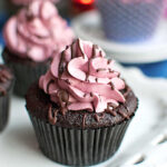 Cassis Flavour Boozy Christmas Cupcakes